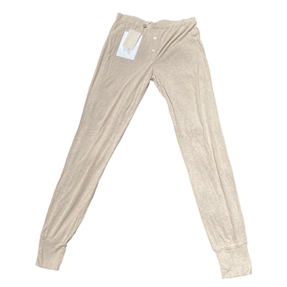 Momoni Beige Button-Fly Lounge Pants Casual Yet Stylish Look
